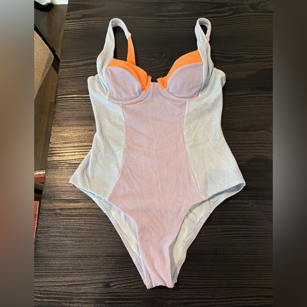 Vetchy blue and purple Women's One Piece Swimsuit